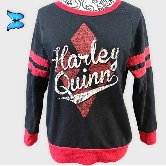 DC comics Harley Quinn black and red crewneck sweatshirt - Picture 2 of 7